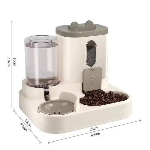 2-in-1 Automatic Pet Feeder & Water Dispenser