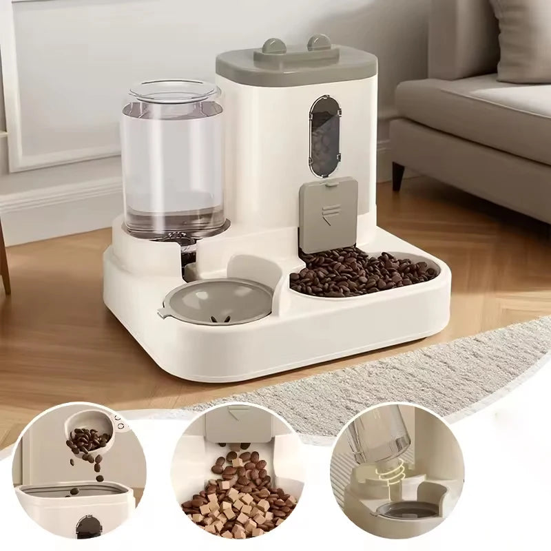 2-in-1 Automatic Pet Feeder & Water Dispenser
