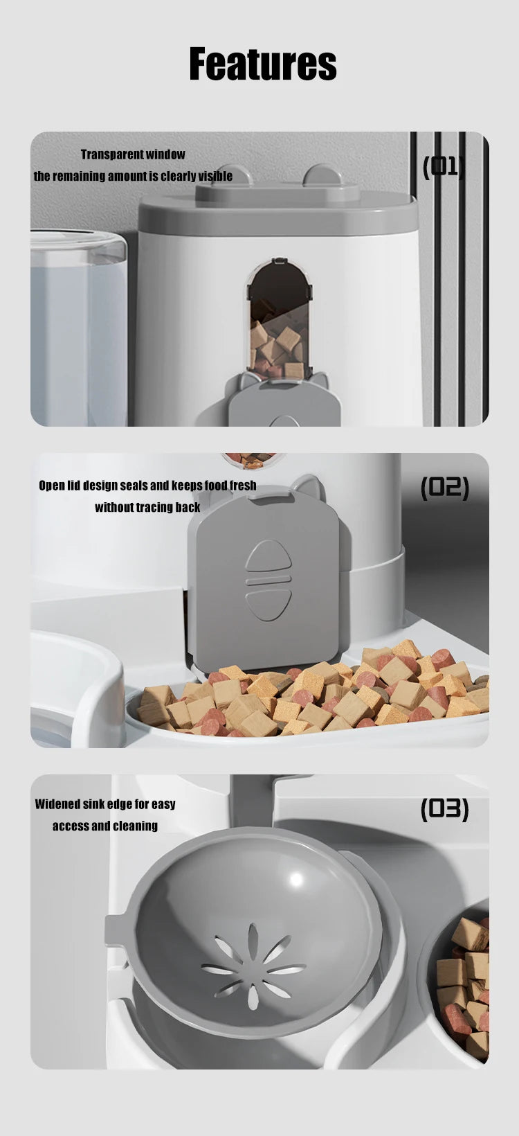 2-in-1 Automatic Pet Feeder & Water Dispenser