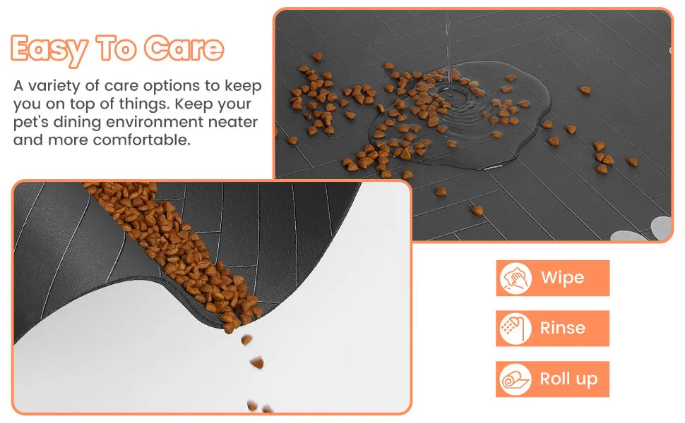 Absorbent Pet Feeding Mat with Waterproof Backing