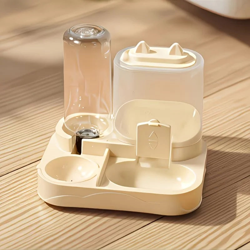 2-in-1 Pet Feeder & Water Dispenser — No Battery, Travel-Ready