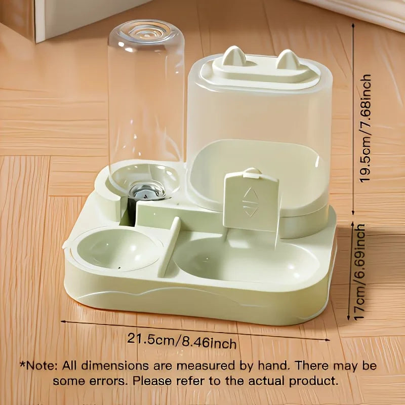 2-in-1 Pet Feeder & Water Dispenser — No Battery, Travel-Ready