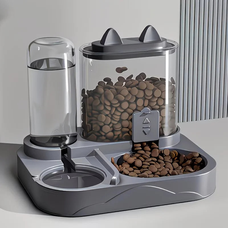 2-in-1 Pet Feeder & Water Dispenser — No Battery, Travel-Ready