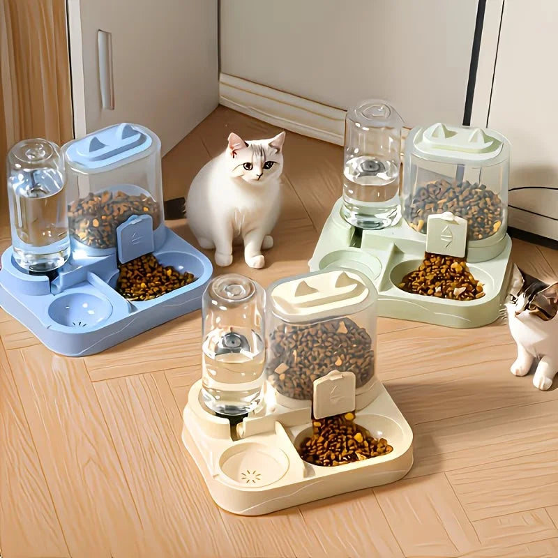 2-in-1 Pet Feeder & Water Dispenser — No Battery, Travel-Ready