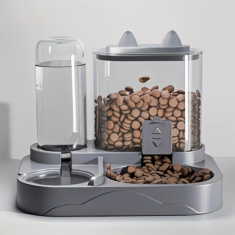 2-in-1 Pet Feeder & Water Dispenser — No Battery, Travel-Ready