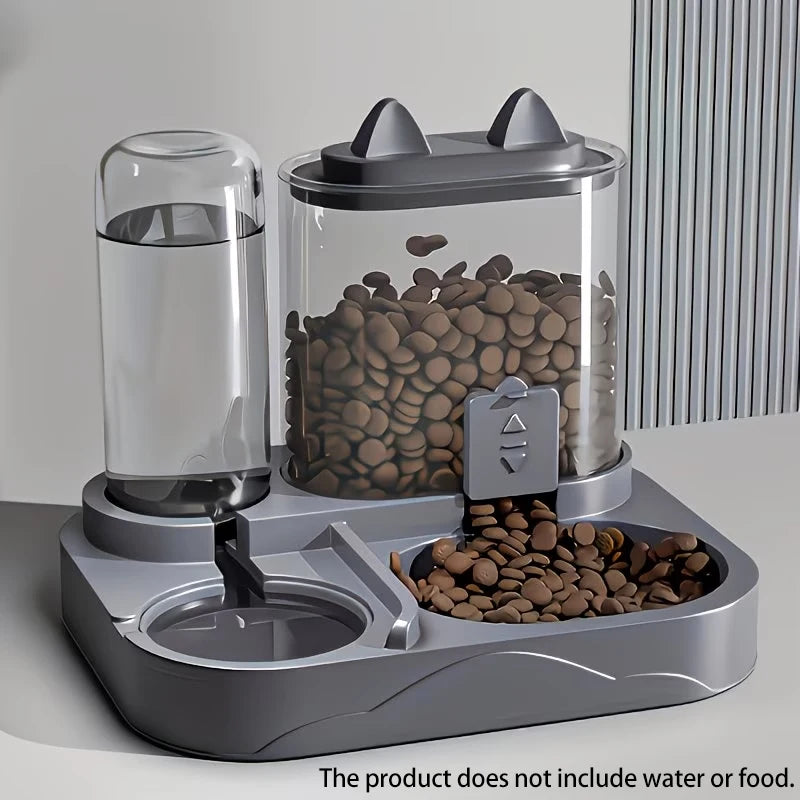 2-in-1 Pet Feeder & Water Dispenser — No Battery, Travel-Ready