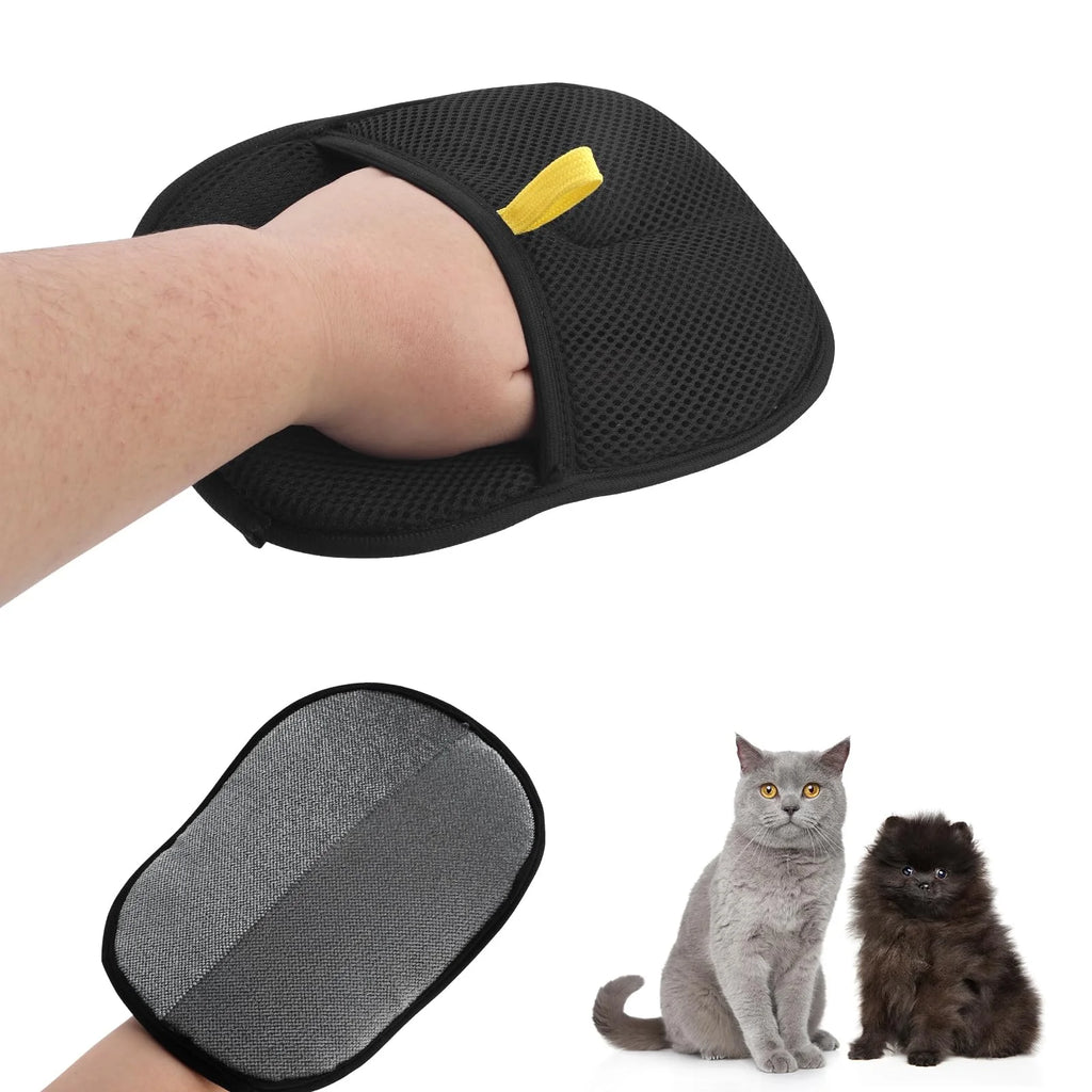Reusable Pet Hair Removal Glove — Double-Sided Grooming & Lint Remover